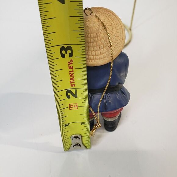 Vintage 90s Santa Around the World Porcelain China Christmas Ornament - Picture 4 of 5